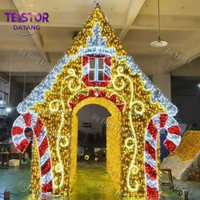 Lumière d'arche de Noël pour l'entrée de la maison, éclairage décoratif extérieur à LED pour une présentation festive des fêtes
