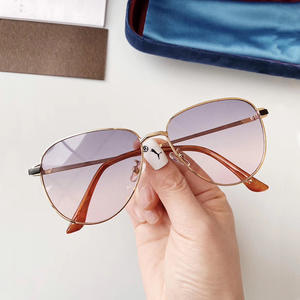 Monture de lunettes ovale en métal Qianai G-Brand, anti-lumière bleue, monture complète, unisexe, verres rectangulaires en acétate L2-19080 - Product Image 5