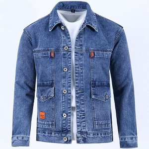 Veste de travail <span class=keywords><strong>en</strong></span> <span class=keywords><strong>jean</strong></span> respirante pour hommes, combinaison de protection pour les chantiers de construction et les travaux de soudage - Durable et résistante à l'abrasion - Product Image 2