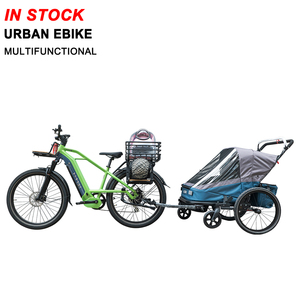 Bicicleta Eléctrica Urbana con Batería Oculta de 48V y Remolque Rápido, Bicicleta Eléctrica de 750W para Camping, Remolque Inigualable para Adultos - Product Image 1
