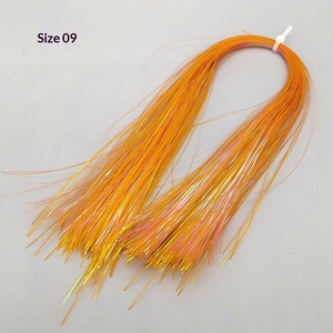 0.3mm PET Tinsel Metallic <strong>Gliss</strong> 16 Colors Fishhook Lure Sea Fishing Fly Tying Flash Flashabou Strands Mylar Flash - Product Image 5