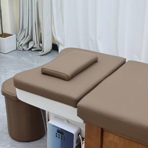 Cama de Champú para Salón de Belleza Tailandés, Mueble de Madera, Silla Reclinable, Lavabo Integrado, Grifo Dorado, Panel Eléctrico, Baño Exterior, Spa de Belleza - Product Image 6