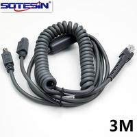 Câble de scanner CAB-K09-S15PAR OEM personnalisé 5M Ps2 Wedge to RJ50 pour lecteur de codes à barres Scanner LS2208