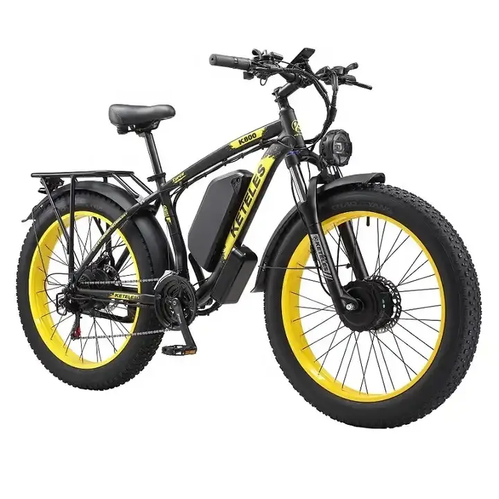 US Warehouse Free Shipping or Self Pick Up Electric Bike 2x1000W Dual Motor 23Ah Big Battery 26" Fat Tire 2000W E-Bike