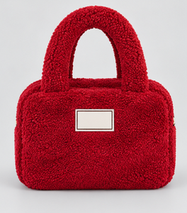 Sac à main en peluche pour femme à motif lettres, personnalisé sur mesure, sac de rangement pour monnaie, sac pour poupée, jouet en peluche, fermeture éclair amovible - Product Image 1