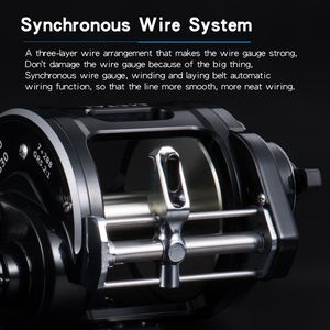 Lurekiller — moulinet de pêche guerrier de mer, équipement complet en métal, adapté pour la pêche en eau salée, mc40 - Product Image 6