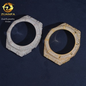 Boîtier et lunette de <span class=keywords><strong>montre</strong></span> GA2100 en laiton, style Hip Hop, entièrement sertis de moissanite, avec diamants Moissanite VVS, pour bijoux fins personnalisés - Product Image 3