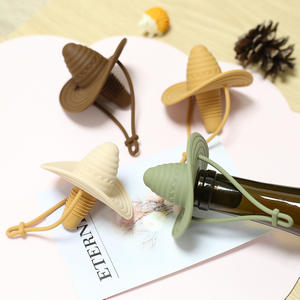 Bouchons de vin de chapeau de cowboy <span class=keywords><strong>en</strong></span> silicone de haute qualité, bouchons de bouteilles étanches de qualité alimentaire, bouchons de vin hermétiques colorés - Product Image 6