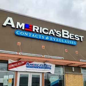 Insegna personalizzata con lettere a canale per negozio al dettaglio, lettere 3D per negozio di <span class=keywords><strong>occhiali</strong></span>, insegna esterna per edificio - Product Image 2