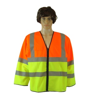 <span class=keywords><strong>Gilet</strong></span> à manches longues pour Protection d'<span class=keywords><strong>orange</strong></span>, 120gsm, vêtement <span class=keywords><strong>de</strong></span> <span class=keywords><strong>sécurité</strong></span> automobile le plus populaire, tricoté et <span class=keywords><strong>jaune</strong></span>, avec poche pour la poitrine - Product Image 1
