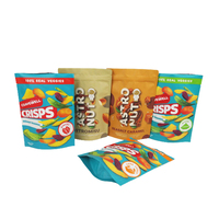 Sachets à fond plat biodégradables et écologiques pour pommes de terre, Chips, Fruits secs, noix de cajou, Snack, sacs à fermeture éclair pour l'emballage alimentaire