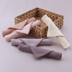 1 takım katı Jersey % 100% organik pamuk oft Muslin kumaş kundak battaniyesi örme bebek battaniyeleri erkek ve kız için - Product Image 2