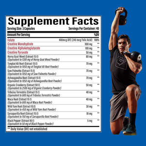 Cápsulas de Monohidrato de Creatina de Suministro de Fábrica, Cápsulas de Monohidrato de Creatina para Nutrición Deportiva, Suplemento Energético para el Desarrollo Muscular - Product Image 2