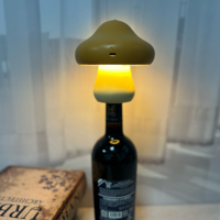 Lampe de table sans fil rechargeable en résine Mushroom House, à commande tactile, intensité réglable, peinte à la main, veilleuse LED artistique créative