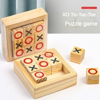 Jeu de Tic Tac Toe de table avec blocs cubiques pour jouer en famille et entre amis à la maison, au club, en voyage, en intérieur et en extérieur