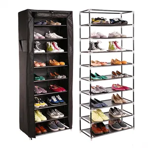 10 Ebenen Staub dichter Stoff bezug Scarpiera Schuhe Rack Shelf Cabinet 10 Layer Organizer