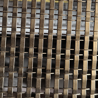 Grille décorative en fil métallique pour façade architecturale en bronze, panneaux de séparation en laiton antique, inserts pour portes d'armoires métalliques, en acier inoxydable