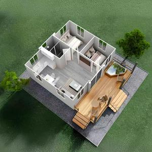 Nouveau garage mobile pliable extensible de 20 pieds et 40 pieds, <span class=keywords><strong>maison</strong></span> mobile préfabriquée contemporaine, bureau en acier, chambre, villa, hôtel, cuisine - Product Image 3