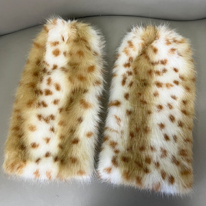 Chauffe-jambes en fausse fourrure à pois léopard pour femme, style Y2K, pour soirée en boîte de nuit, cosplay, couvre-jambes chauds, chaussettes - Product Image 4