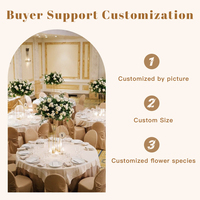 Arrangements floraux faits main multi-styles personnalisés, boules de fleurs artificielles en soie, centres de table de mariage