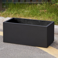 Pot de fleurs décoratif de luxe 85, jardinière profonde surdimensionnée, style commercial et public moderne, en fibre de verre, GRC, UHPC, pour extérieur et intérieur