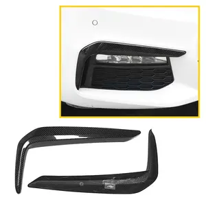 G30 탄소 섬유 전면 안개등 램프 눈썹 커버 트림 새로운 5 시리즈 G30 2020 눈꺼풀 스티커 커버