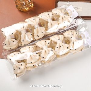 9 सेमी काले और बेज कपड़े के बाल धनुष कार्ड फीता तितली बालों की क्लिप सुरुचिपूर्ण बाल उपकरण - Product Image 5