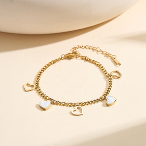 Fashion Summer Beach PVD 18K <b>Gold</b> Plated Stainless Steel Shell Heart <b>Anklets</b> for Women Gift Jewelry - Product Image 6