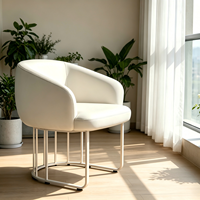 Fauteuil de salon en cuir contemporain, chaîne d'approvisionnement stable, tailles personnalisables disponibles