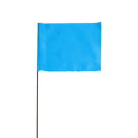 Drapeaux de marquage sportifs Nuoxin en PVC rouge, durables, portables et personnalisables, 14x10x38cm, pour l'irrigation, le jardin et la course à pied