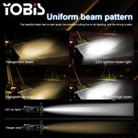 Phare de moto YOBIS 12V blanc H4 BA20D H6 P15D T19 LED 6500K, faisceau haut/bas, lentille fisheye, lampe pour moto, UTV, ATV, scooter