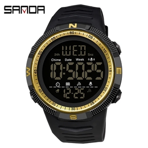 <span class=keywords><strong>SANDA</strong></span> 6014 pour homme LED montres électroniques hommes montres 50M étanche mode montre de sport Relogio Masculino - Product Image 5