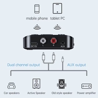 C68S Bluetooth 5.3 audio-ontvanger met 2RCA/AUX/TF-kaart/U-schijf voor hoofdtelefoon/luidsprekers/tv/pc/auto