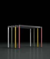 Table de salle à manger 4 places pour usage commercial et domestique, table de réunion de bureau moderne, haute stabilité, facile à nettoyer, structure en métal