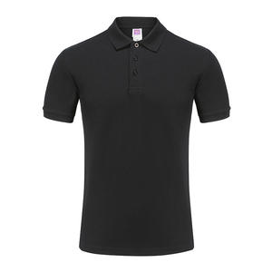 Mode été à la mode 100% coton t-shirt commerce couleur unie brodé personnalisé grande taille à manches courtes décontracté hommes polo - Product Image 4