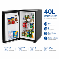 Minibar Eléctrico Portátil Profesional de 40L para Habitaciones de Hotel, Enfriador de Bebidas de Grado A con Eficiencia Energética