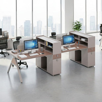 Ensemble de bureaux modernes pour 2, 4 ou 6 personnes, poste de travail en open space avec séparateur de rangement pour bureau