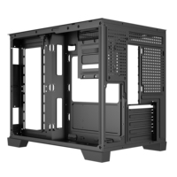 Boîtier d'ordinateur de jeu panoramique AntarcChill Factory OEM, micro ATX, châssis double vitrage, prend en charge 9 ventilateurs, refroidissement par eau de 360 mm, vente en gros