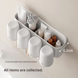 LANZYLO ODM Portaspazzolino in Plastica da Parete Senza Foratura per Bagno/Toilette, per Spazzolini Elettrici 72075 - Product Image 2