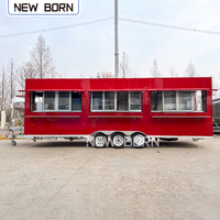 Nouvelle remorque de camion-restaurant en fibre de verre entièrement équipée, cuisine en acier inoxydable résistante à la rouille, pour restauration rapide, frites, glaces, hot-dogs