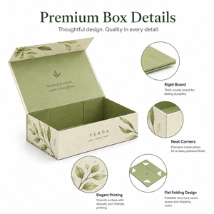 Custom Collapsible Magnetic Flip <b>Gift</b> <b>Box</b> <b>Flat</b>‑Pack Foldable Rigid Paper <b>Box</b> Inner & Outer Full Printing Custom Logo OWN Factory - Product Image 3