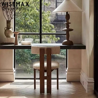 WISEMAX FURNITURE Mobilier pour restaurant Chaise de salle à manger minimaliste à dossier en bois massif avec revêtement en tissu personnalisé pour la maison