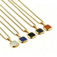 Nouveau collier en acier inoxydable de style européen et américain, style INS, populaire auprès des influenceurs, plaqué or 18 carats.