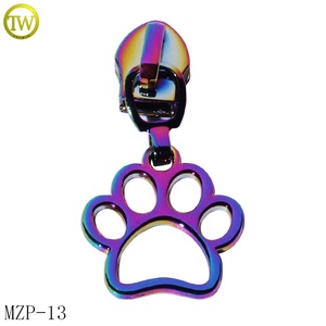 Phong cách ưa thích động vật logo dập nổi kim loại dây kéo puller thẻ tùy chỉnh Túi xách phần cứng cho quần áo làm bằng hợp kim kẽm - Product Image 5