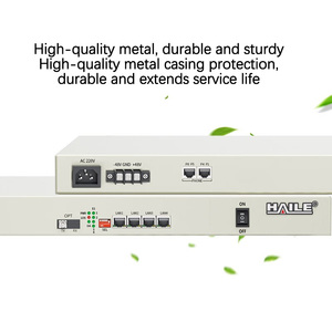 Transmetteur-récepteur <span class=keywords><strong>optique</strong></span> pour téléphone numérique 8 canaux téléphoniques + 4 Ethernet isolés 100M |   Câble de bureau monomode monofibre 60 km 1 paire - Product Image 1