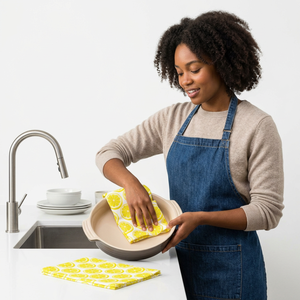 Paño de Cocina de Algodón 100% Ecológico, Lavable, Altamente Absorbente, Tipo Saco de Harina, Sostenible y Reutilizable, Proveedor OEM - Product Image 1