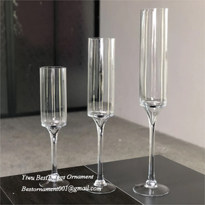 Long Stemmed <strong>Hurricane</strong> Floating <strong>Candle</strong> Glass Holder for Wedding Centerpieces - Product Image 3