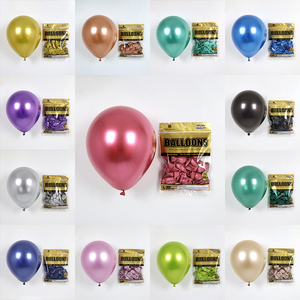 Globos cromados metálicos dorados <span class=keywords><strong>de</strong></span> látex <span class=keywords><strong>de</strong></span> 10 pulgadas <span class=keywords><strong>de</strong></span> grosor al por mayor para decoraciones <span class=keywords><strong>de</strong></span> fiesta <span class=keywords><strong>de</strong></span> Pascua artículo individual certificado EN71 - Product Image 4