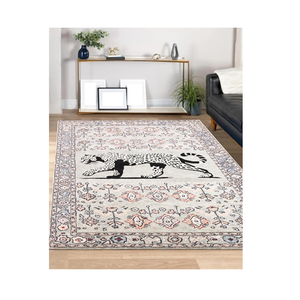 High Quality Handmade Cheetah Wool Area Rug Traditional Animal <b>Print</b> 100% Wool Carpet Wildlife Motif for Living Room <b>Bedroom</b> - Product Image 2