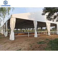 Estructura de refugio de construcción de cubierta para montar en bicicleta, carpa de arena para montar en casa, para caballos y Barns